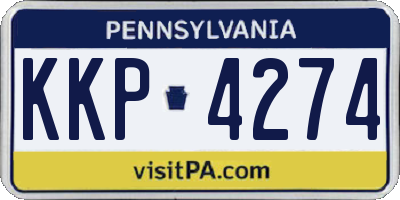 PA license plate KKP4274