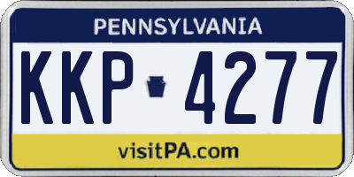 PA license plate KKP4277