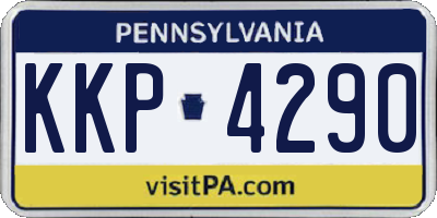 PA license plate KKP4290