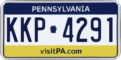 PA license plate KKP4291