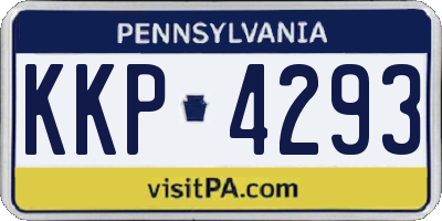 PA license plate KKP4293