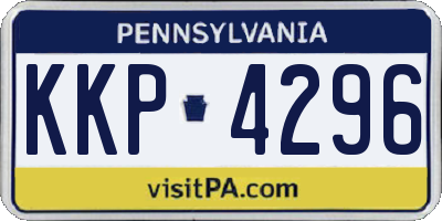 PA license plate KKP4296