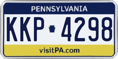 PA license plate KKP4298