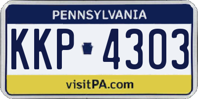 PA license plate KKP4303