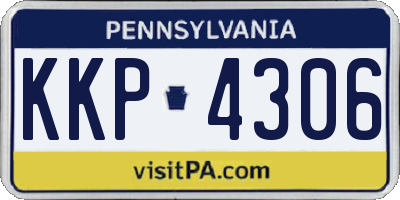 PA license plate KKP4306