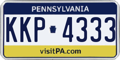 PA license plate KKP4333