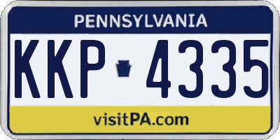 PA license plate KKP4335