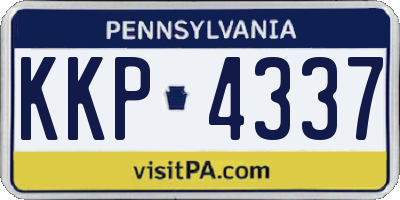 PA license plate KKP4337