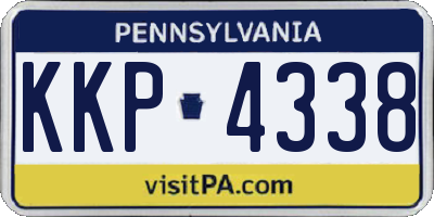 PA license plate KKP4338