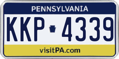 PA license plate KKP4339
