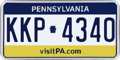 PA license plate KKP4340