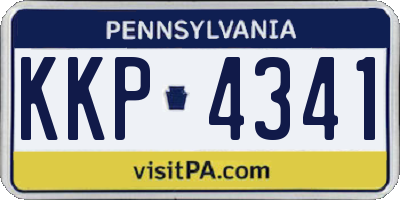 PA license plate KKP4341