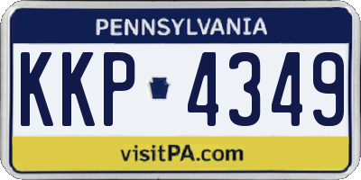 PA license plate KKP4349