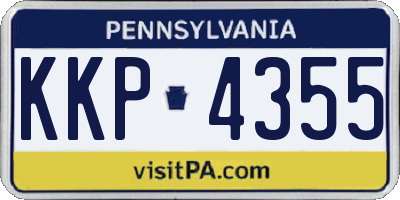 PA license plate KKP4355