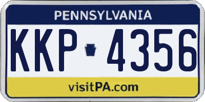 PA license plate KKP4356