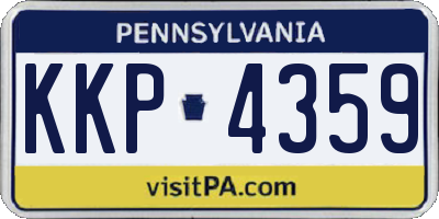 PA license plate KKP4359