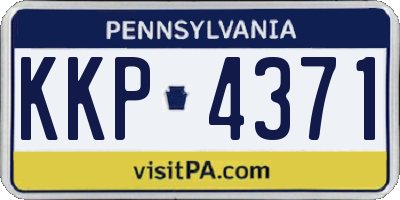 PA license plate KKP4371