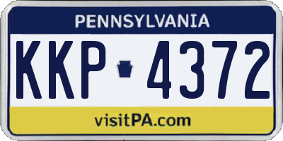PA license plate KKP4372