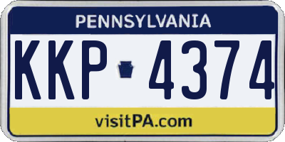 PA license plate KKP4374