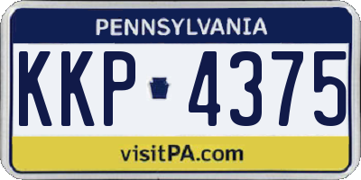 PA license plate KKP4375