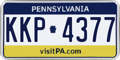 PA license plate KKP4377