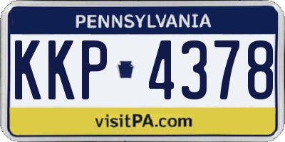 PA license plate KKP4378
