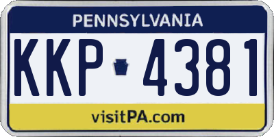 PA license plate KKP4381