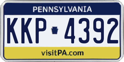PA license plate KKP4392