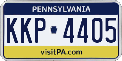 PA license plate KKP4405