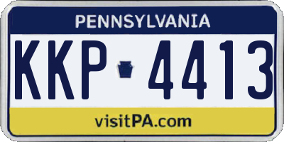 PA license plate KKP4413