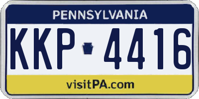 PA license plate KKP4416