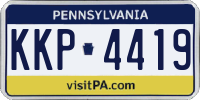 PA license plate KKP4419