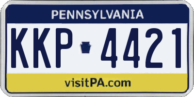 PA license plate KKP4421
