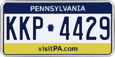 PA license plate KKP4429