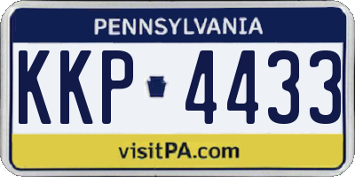 PA license plate KKP4433