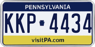 PA license plate KKP4434