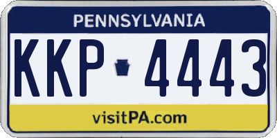 PA license plate KKP4443
