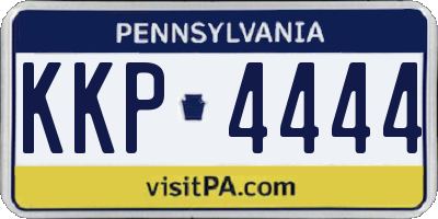 PA license plate KKP4444