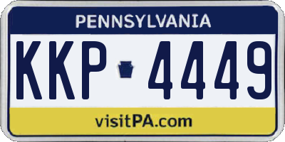 PA license plate KKP4449