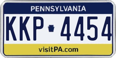 PA license plate KKP4454