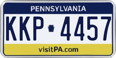 PA license plate KKP4457