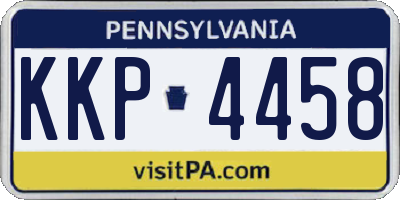 PA license plate KKP4458