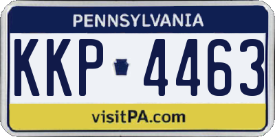 PA license plate KKP4463