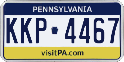 PA license plate KKP4467