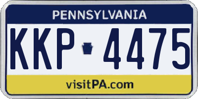 PA license plate KKP4475