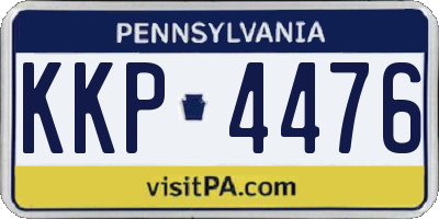 PA license plate KKP4476