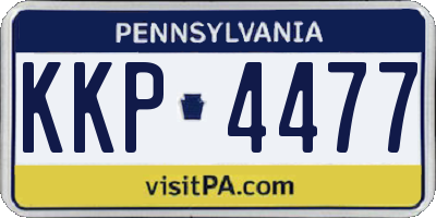 PA license plate KKP4477