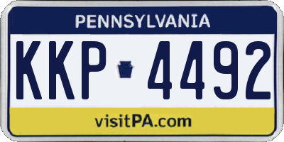 PA license plate KKP4492