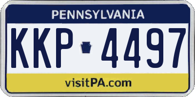 PA license plate KKP4497