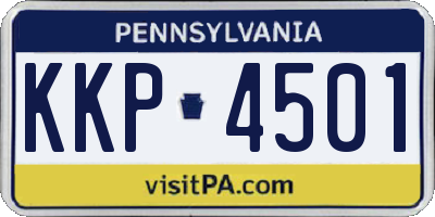 PA license plate KKP4501